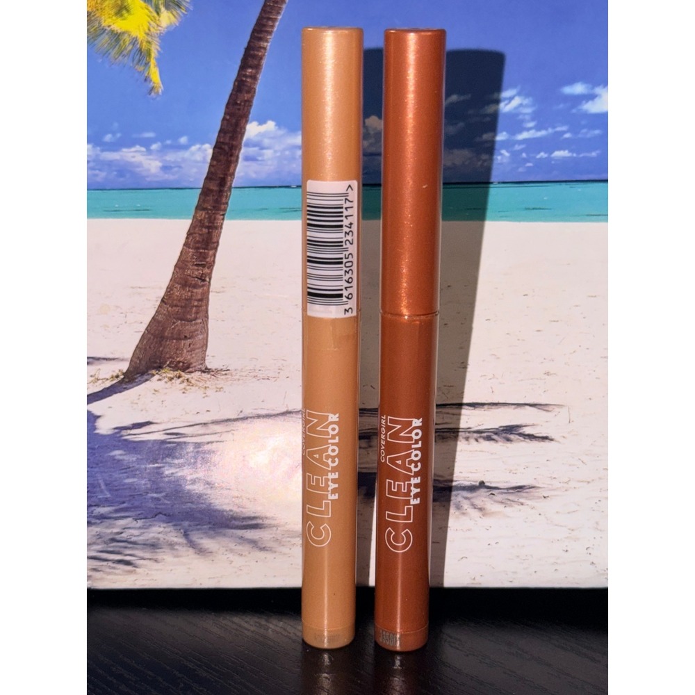 Covergirl Clean Eye Color Eyeshadow Stick Duo Sunrise Beam & Rose Copper Shimmer